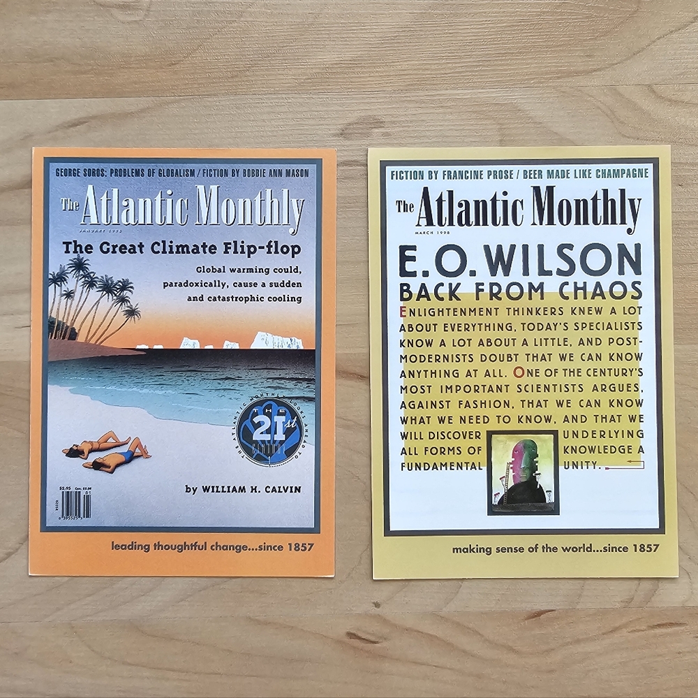 Postcards Ephemera "The Atlantic Monthly" Lot of 2